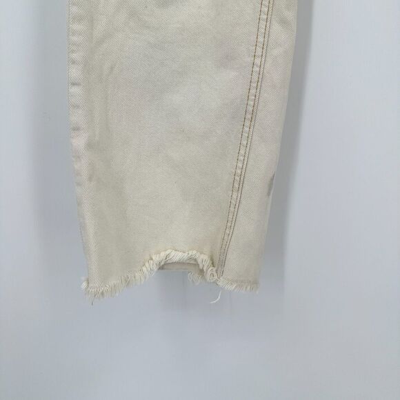 BDG Urban‎ Outfitters Cowboy Jean Mens 29 Cream Ripped Distressed Straight Leg - Picture 3 of 13